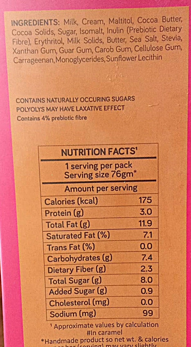 Salted Caramel Chocobar (No Added Sugar & Dairy)