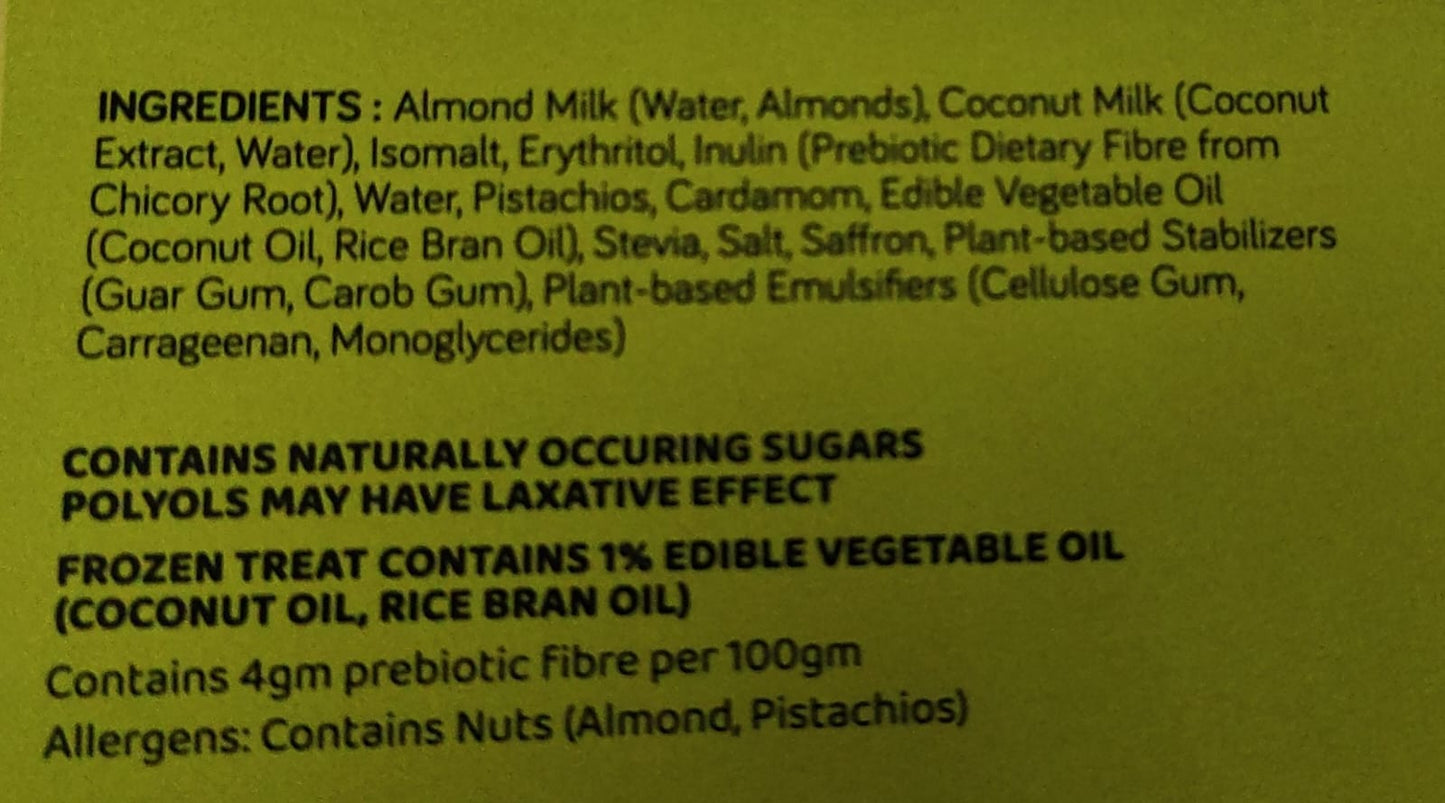 Kesar Pista Kulfi (Vegan & No Added Sugar)