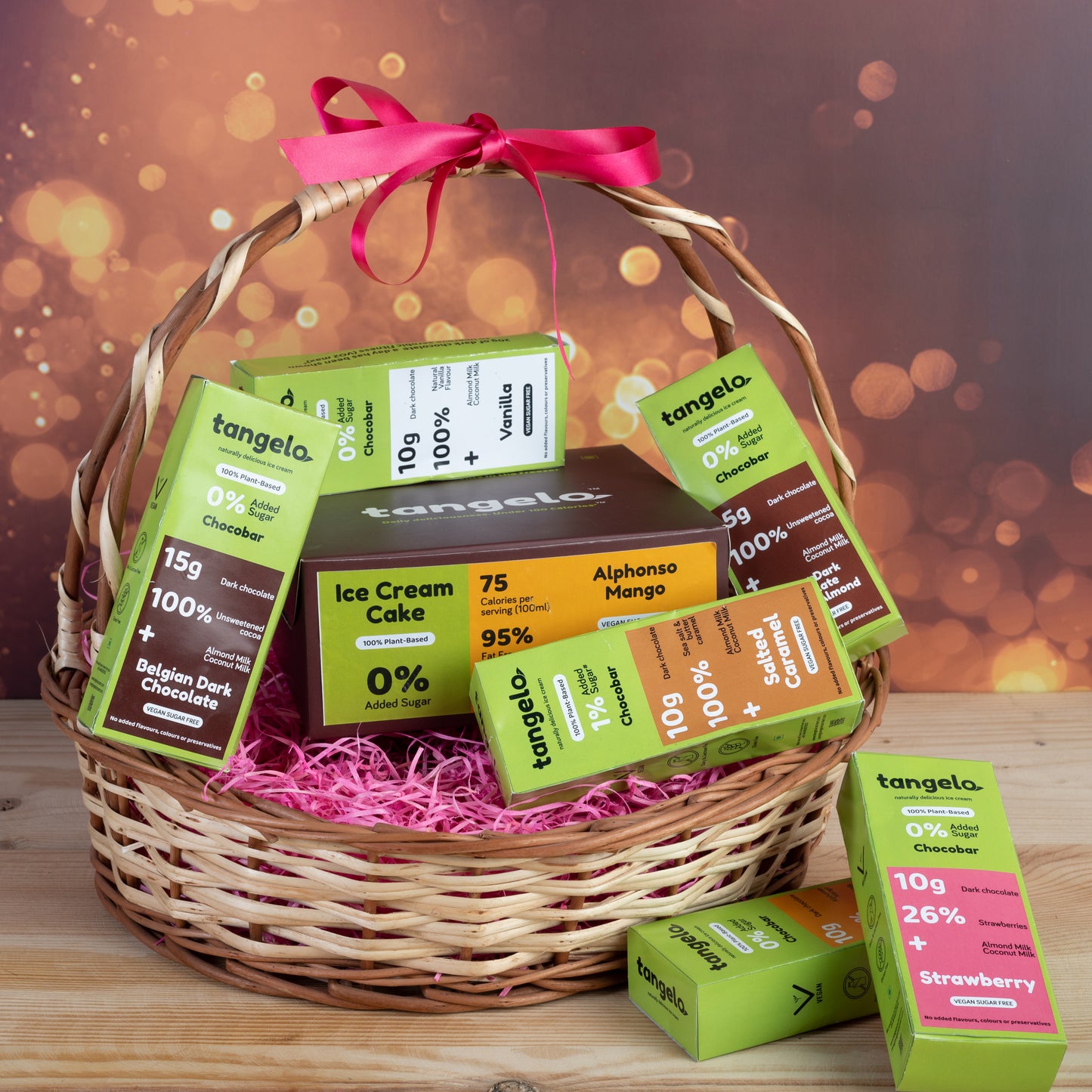 Choice of Ice Cream Cake & 6 Assorted Chocobars - Gift Basket VEGAN
