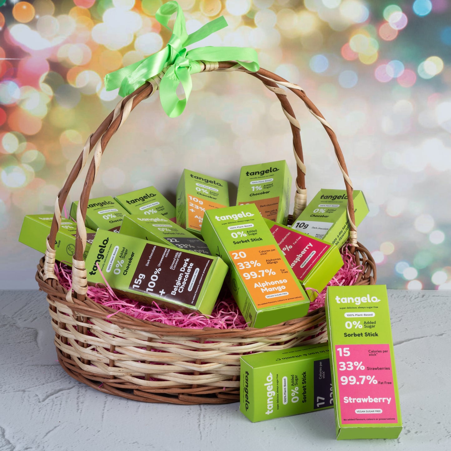 6 Assorted Sorbet Popsicles & 6 Assorted Chocobars - Gift Basket VEGAN