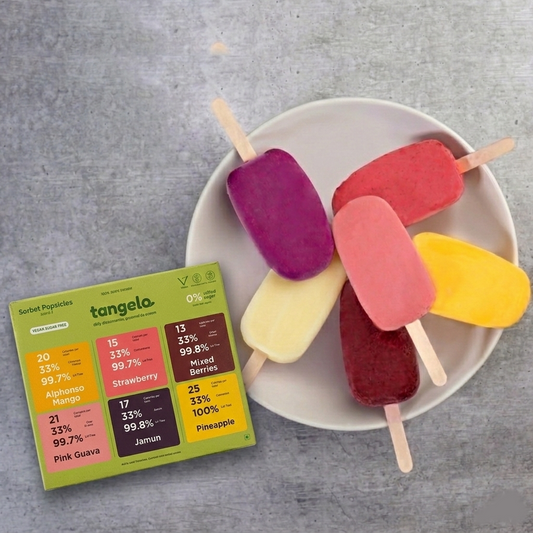 Assorted Sorbet Popsicles - 6 pcs (Vegan & No Added Sugar)