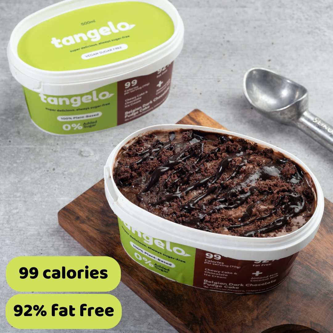 Belgian Dark Chocolate Fudge Cake tub(Vegan Sugar Free ice cream)