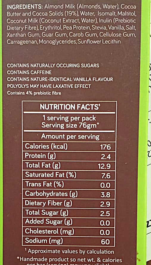 Belgian Dark Chocolate Chocobar (Vegan & No Added Sugar)