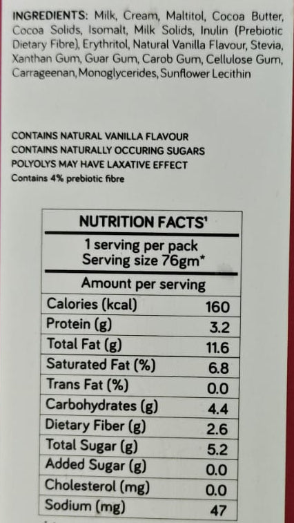 Vanilla Chocobar (No Added Sugar & Dairy)