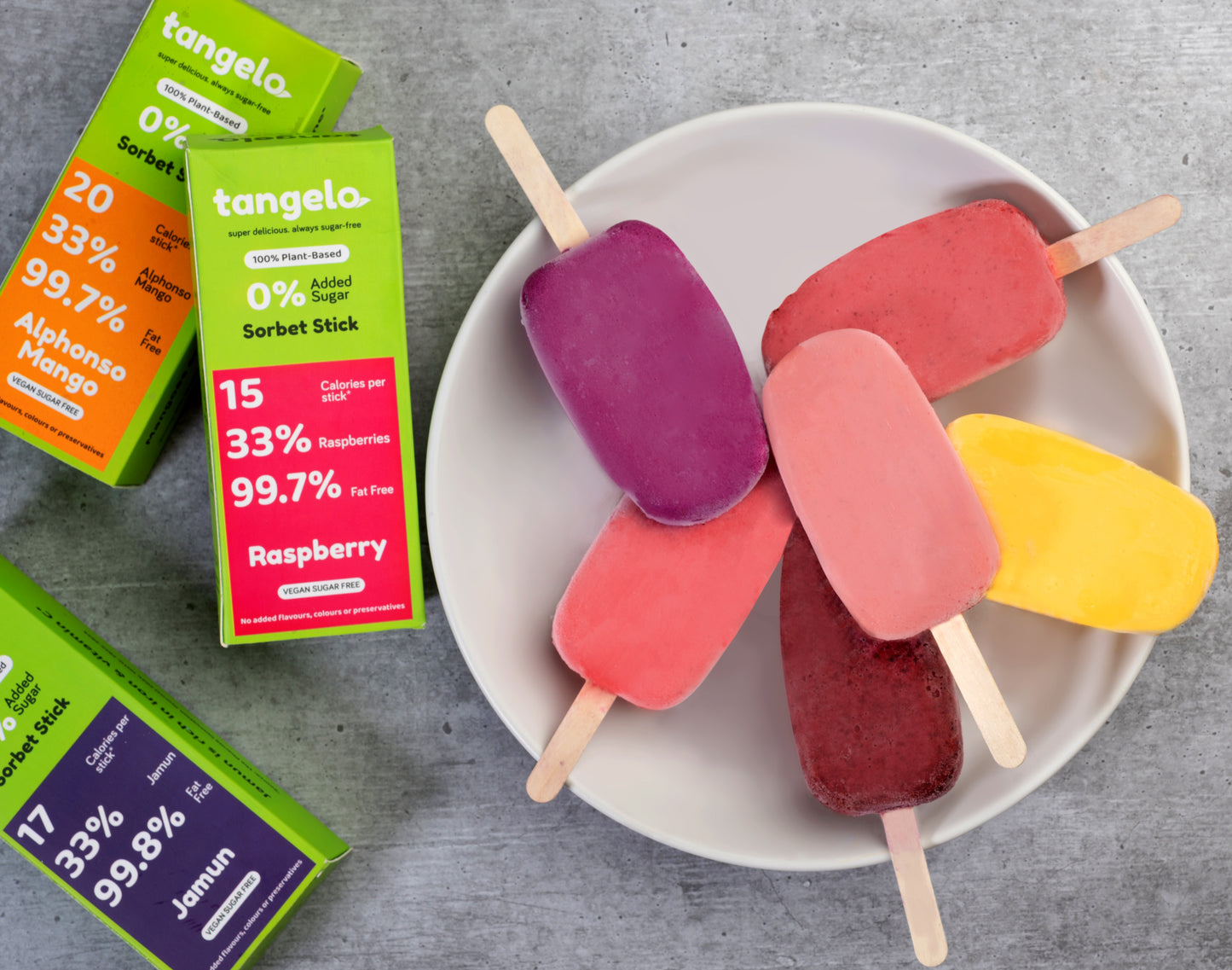 Choice of 6 Assorted Sorbet Popsicles (Vegan)