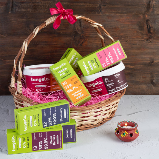 6 Assorted Sorbet Popsicles & Choice of 2 Tubs (500ml each) - Gift Basket DAIRY