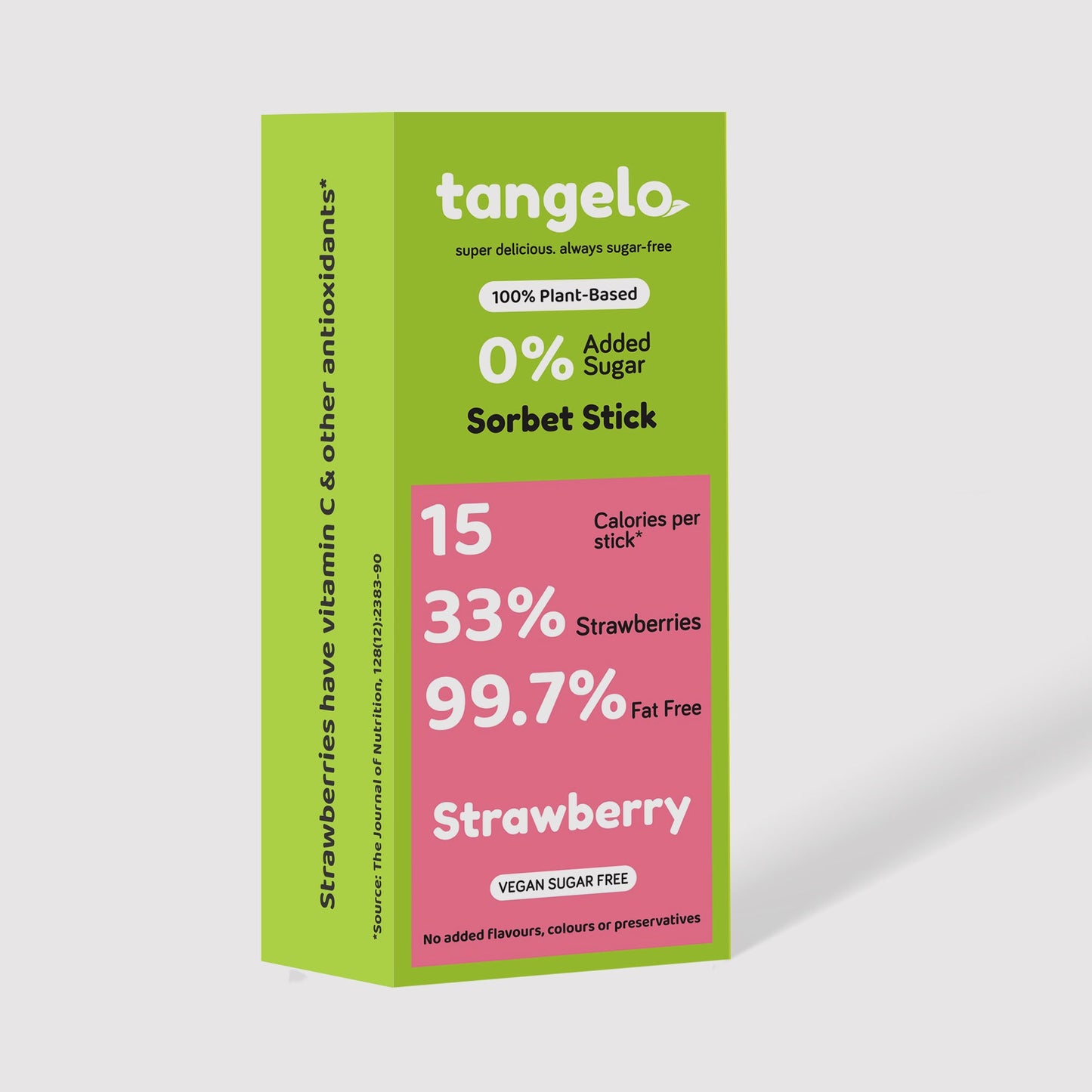 Strawberry Sorbet Popsicle (Vegan) by Tangelo Ice Cream