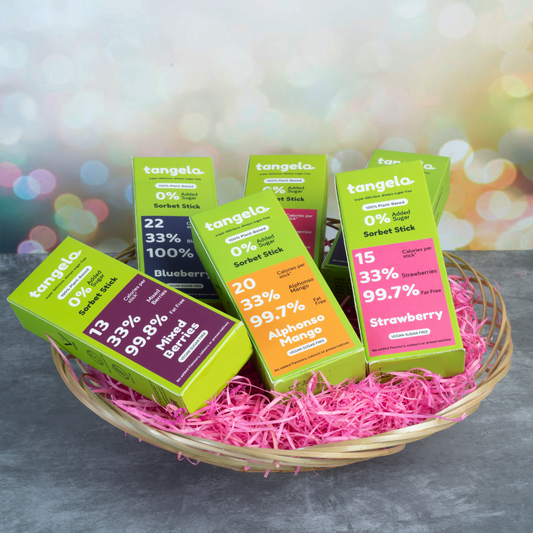 6 Assorted Sorbet Popsicles - Gift Basket VEGAN